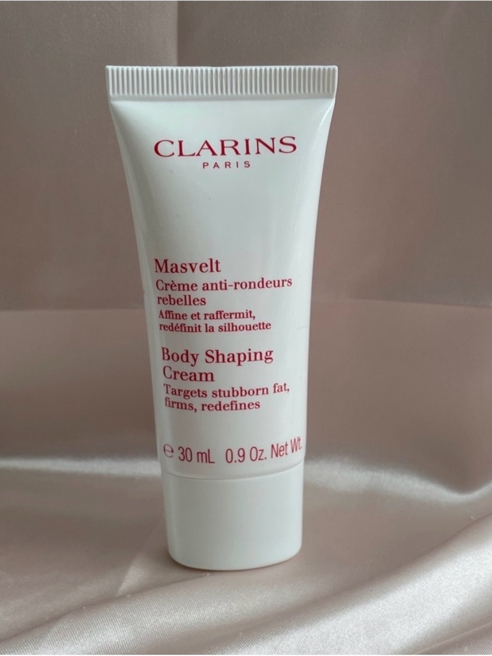 Clarins Body Shaping Cream - White with Red Text